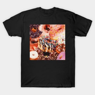 Donuts Retro Collage Art T-Shirt